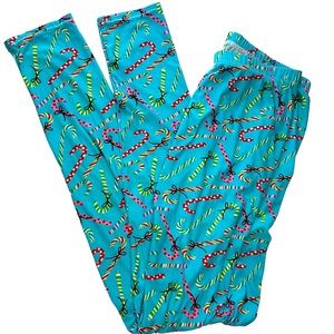 Christmas Holiday Candy Cane Soft Pajama Pants Bottoms Small/Medium New
